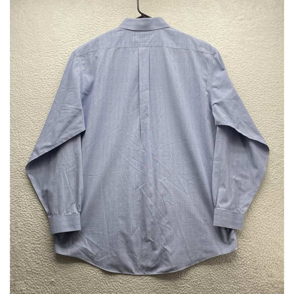 Brooks Brothers Dress Shirt Mens 17.5 6/7 Blue Glen Plaid Button Down 346 Preppy - Picture 6 of 10